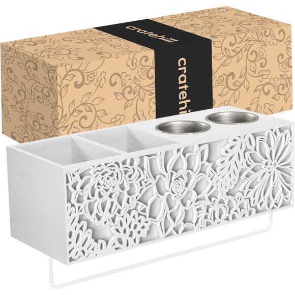 HAIR TOOL ORGANIZER Dryer Storage Blow Dryer Holder Bathroom CRATEHILL (Black) - Picture 4 of 13